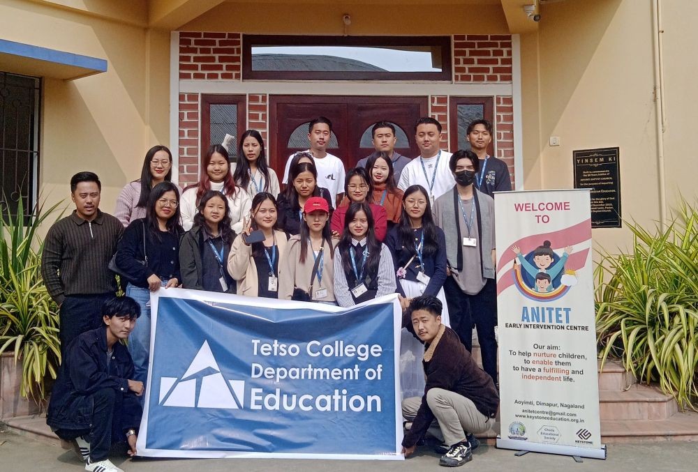 Students of Education Department, Tetso College organized a Community Outreach Program at the Anitet Early Intervention Centre, Aoyimti, Dimapur, on February 1.